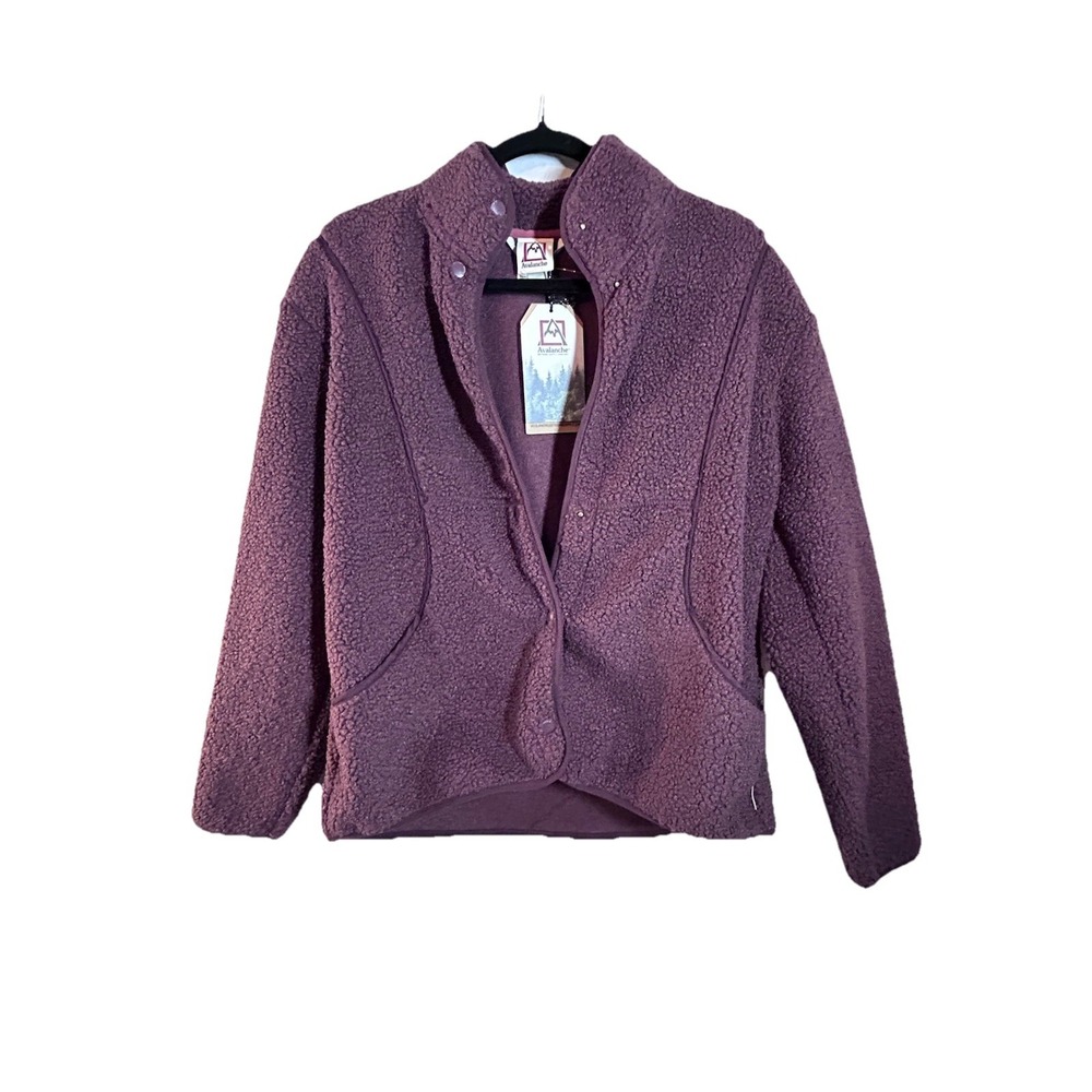 Avalanche Outdoor Supply Women's Medium Sherpa Fleece Jacket NWT Maroon Camping